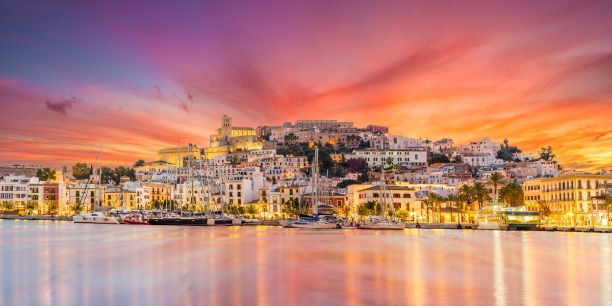 Ibiza coastline and ferry destination