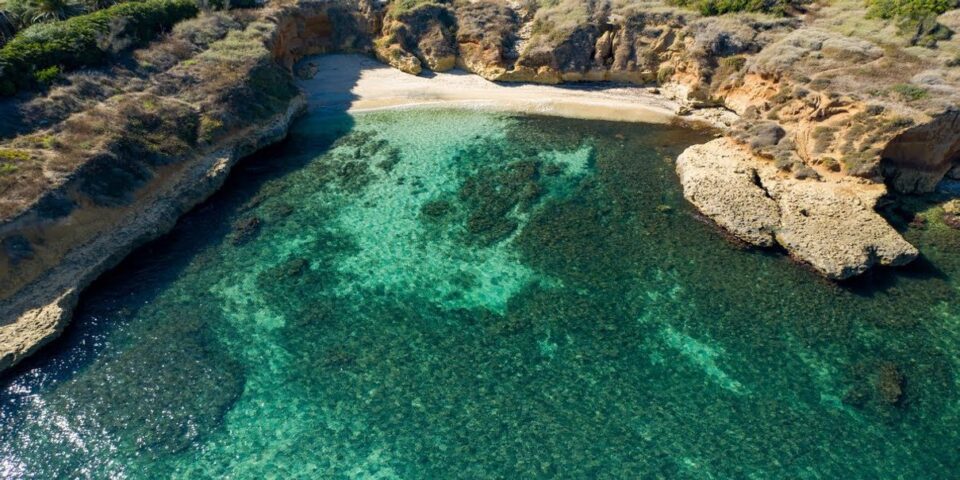 Turquoise Sardinian coast near Porto Torres