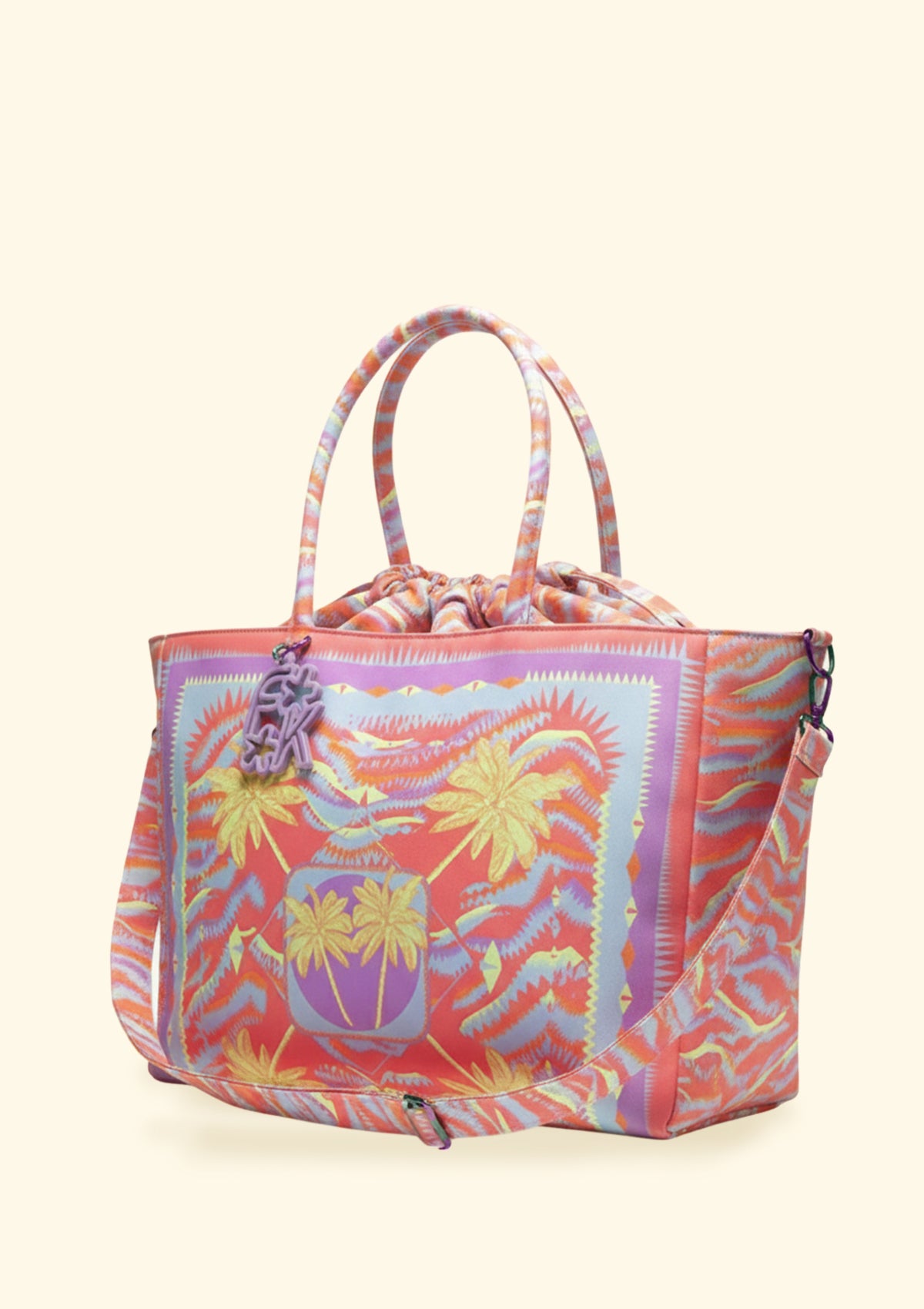 F**K SW0121-X26 printed beach bag shown from the side