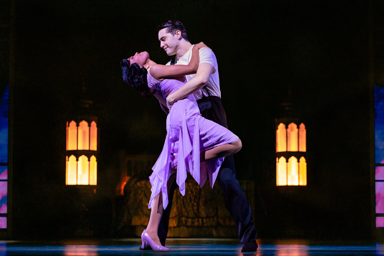 The Great Gatsby Broadway actors in a dramatic scene