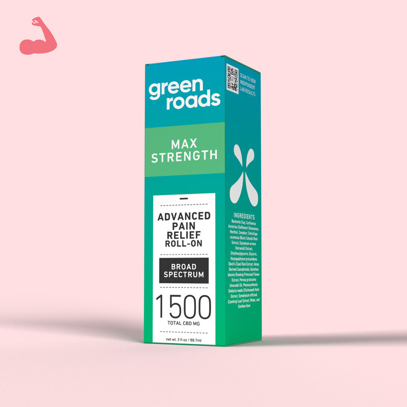 Green Roads Advanced Relief topical roll-on box
