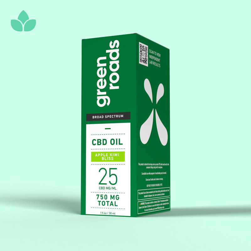 Green Roads Apple Kiwi Bliss Broad Spectrum CBD Oil package