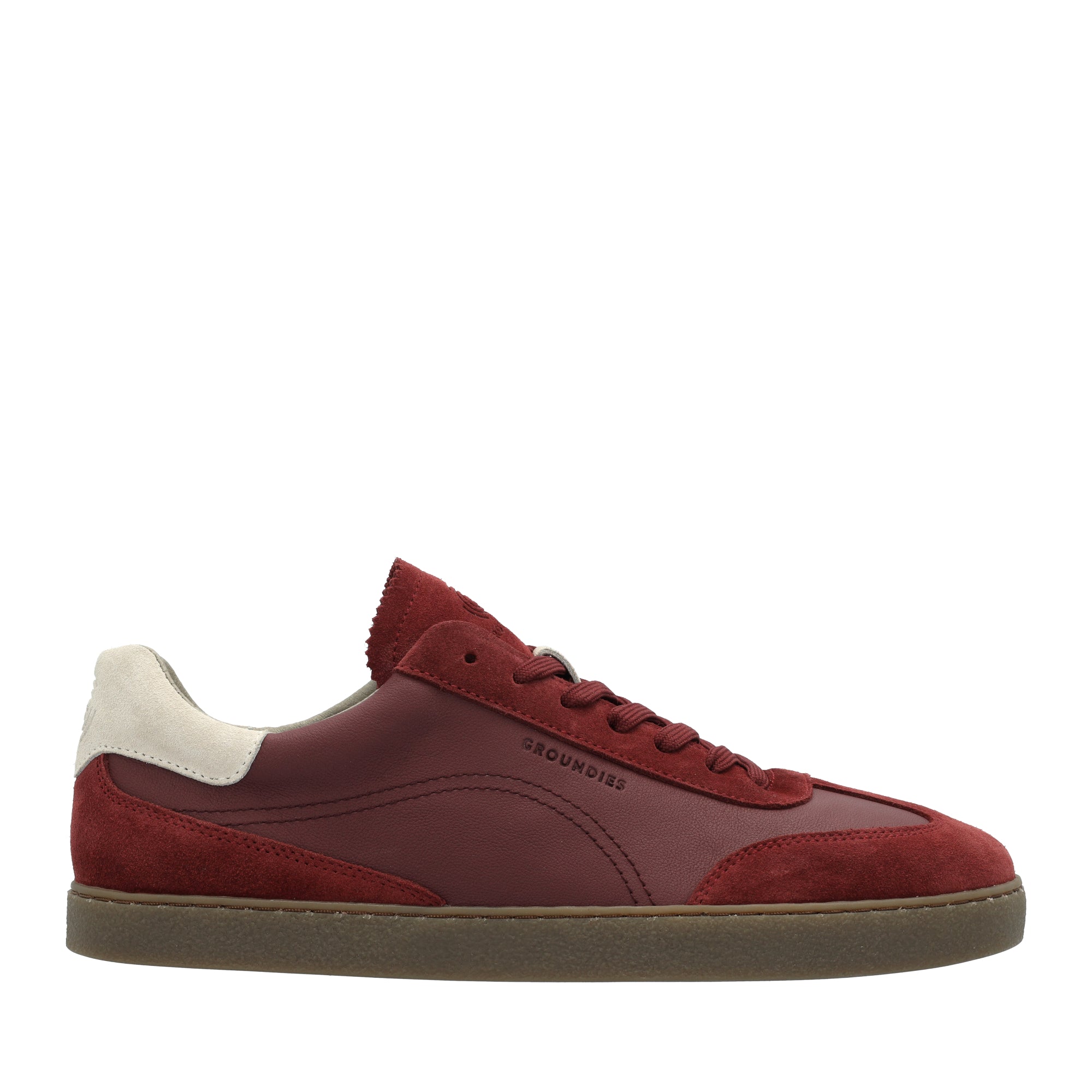 Roter Sneaker aus Leder