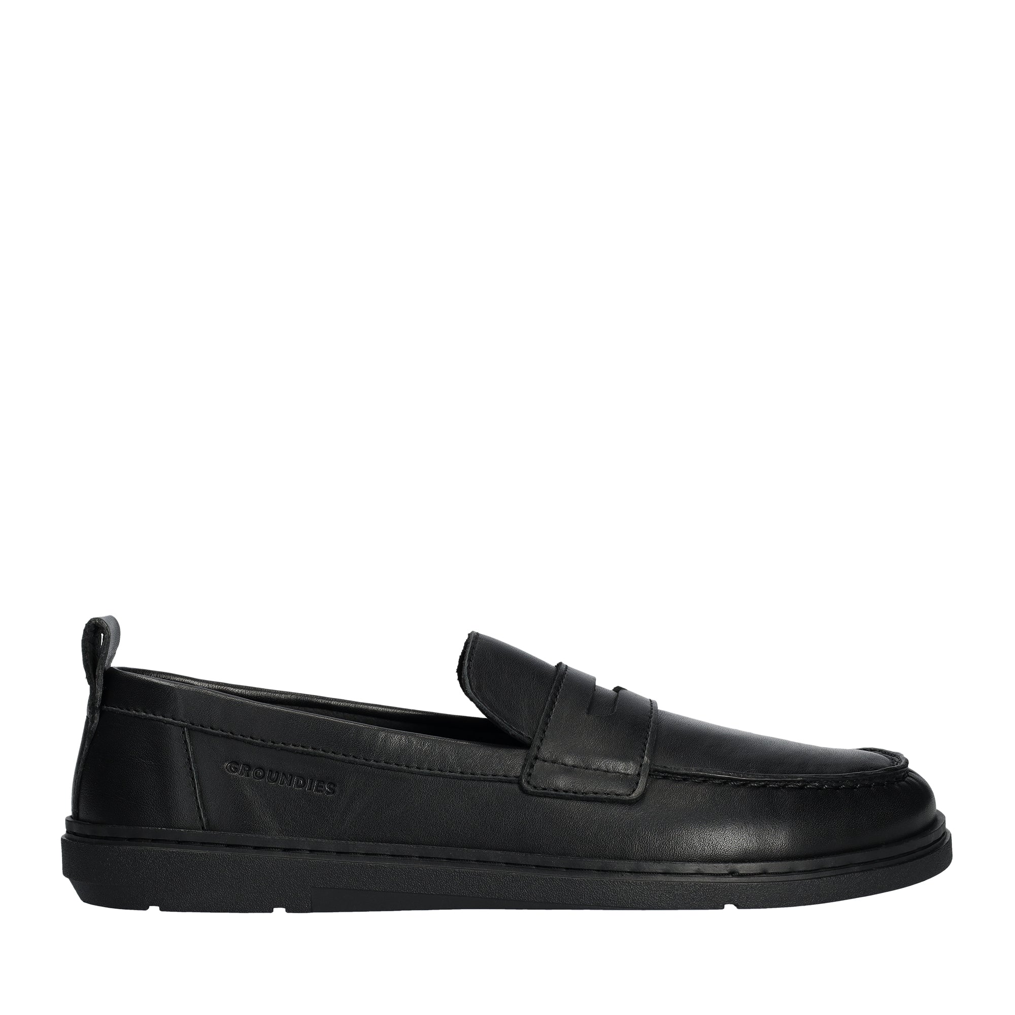 Schwarzer Lederslipper