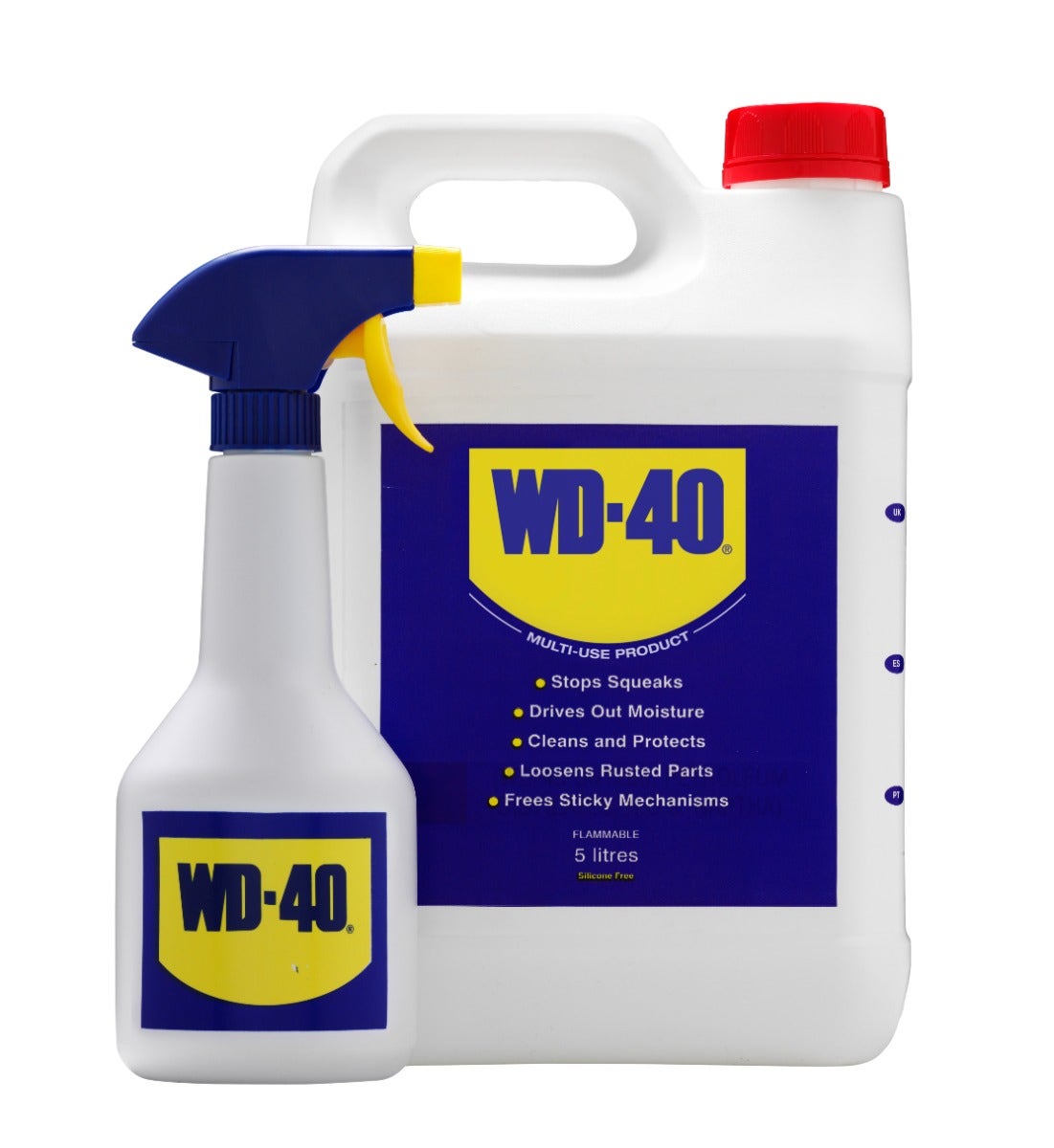 WD-40 Original Multi-Purpose Oil and Lubricant 5L with applicator