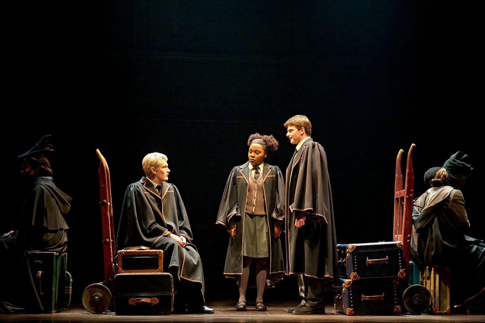 Character scene from Harry Potter and the Cursed Child on stage