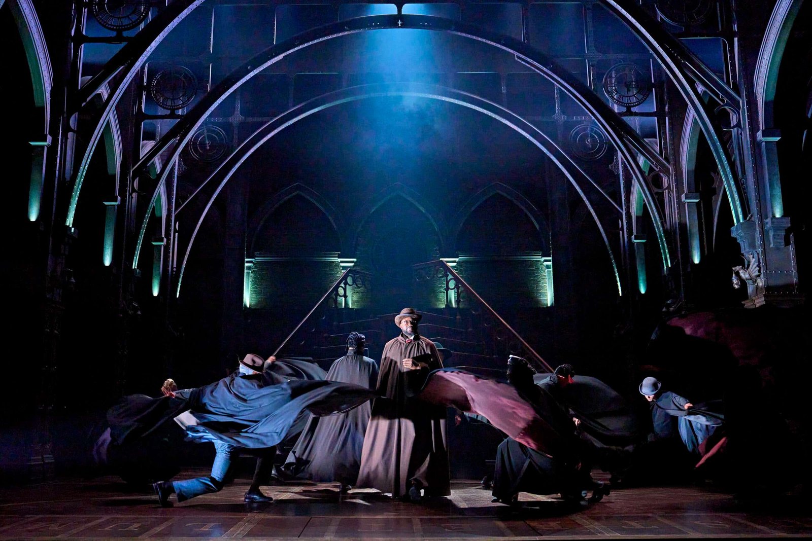 Harry Potter and the Cursed Child actors performing on stage