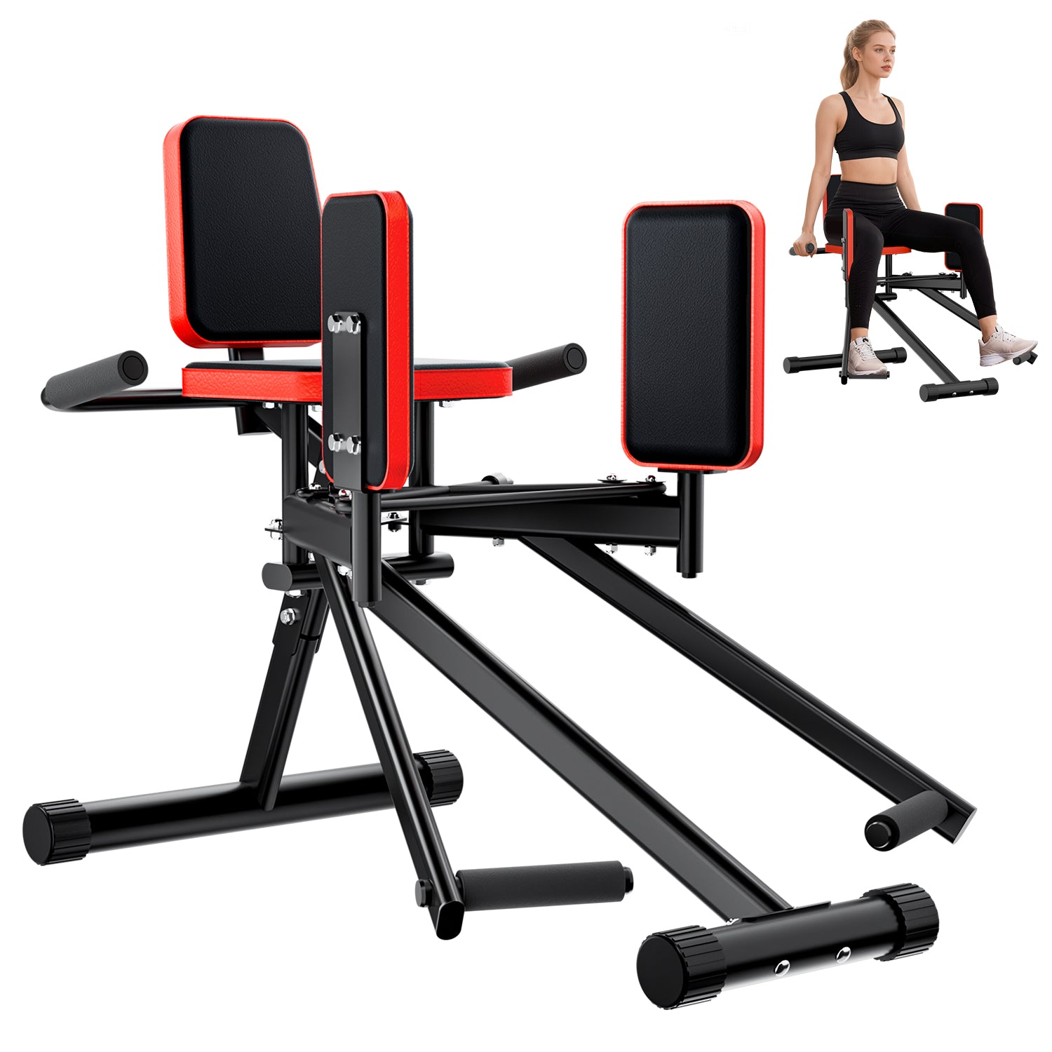 Adjustable hip abductor machine