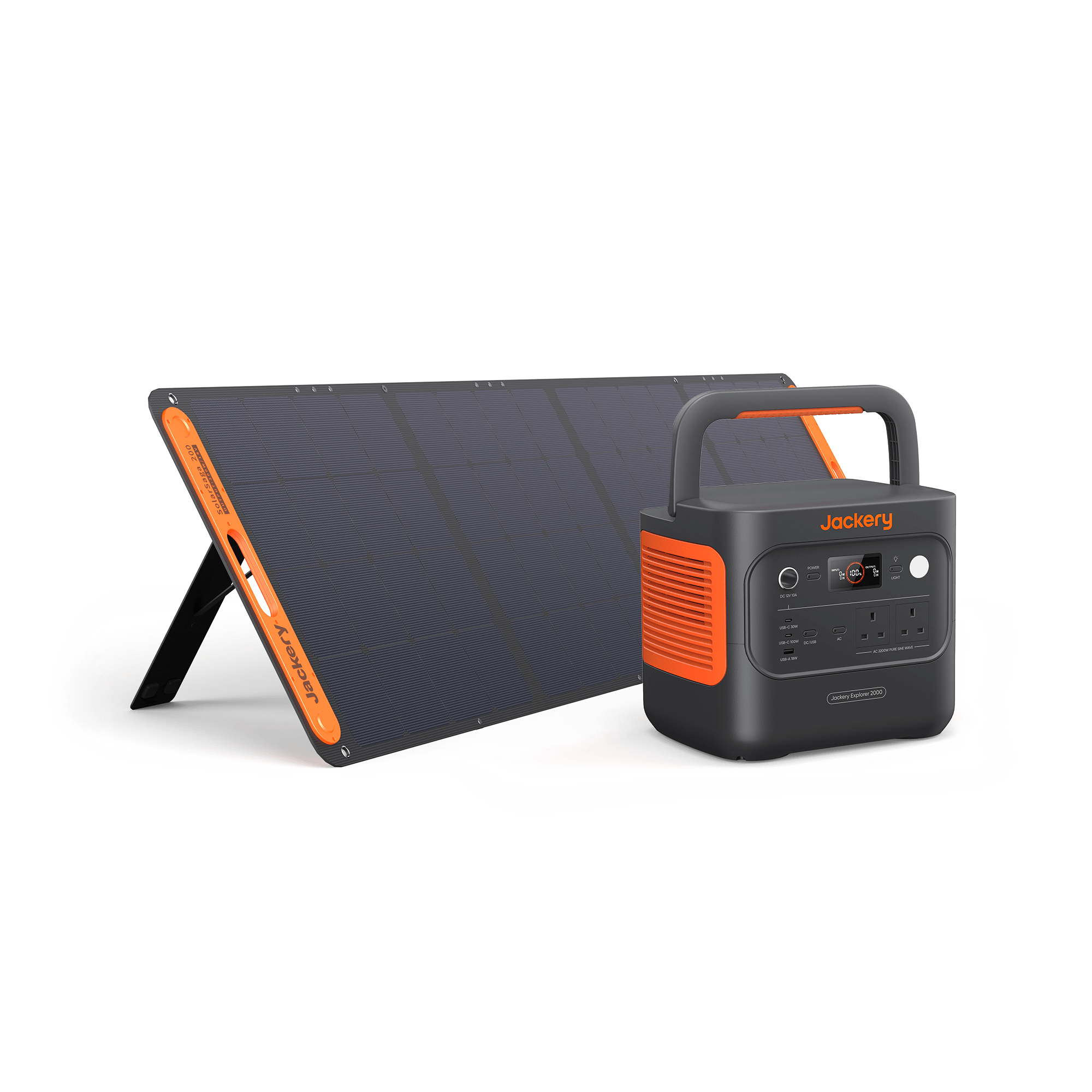 Jackery Explorer 2000 v2 paired with a 200W solar panel