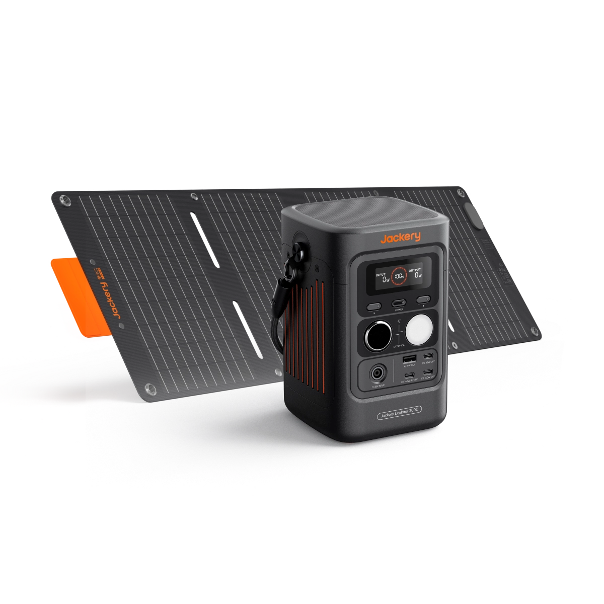 Jackery Explorer 300D with its 40W mini solar panel