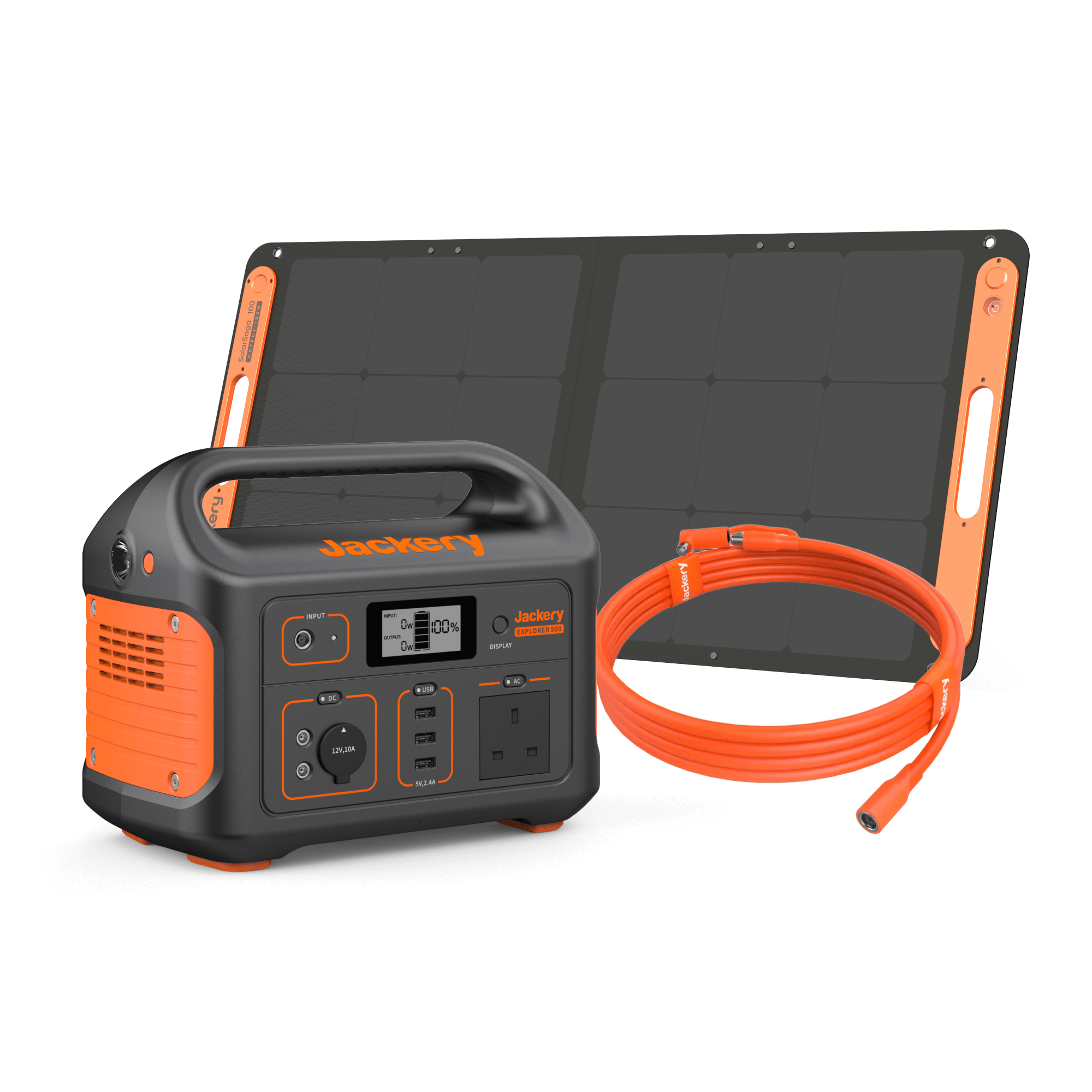 Jackery Solar Generator 500 with accessory cable
