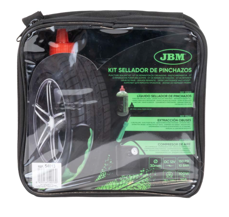 JBM complete emergency tyre puncture sealant kit with compressor