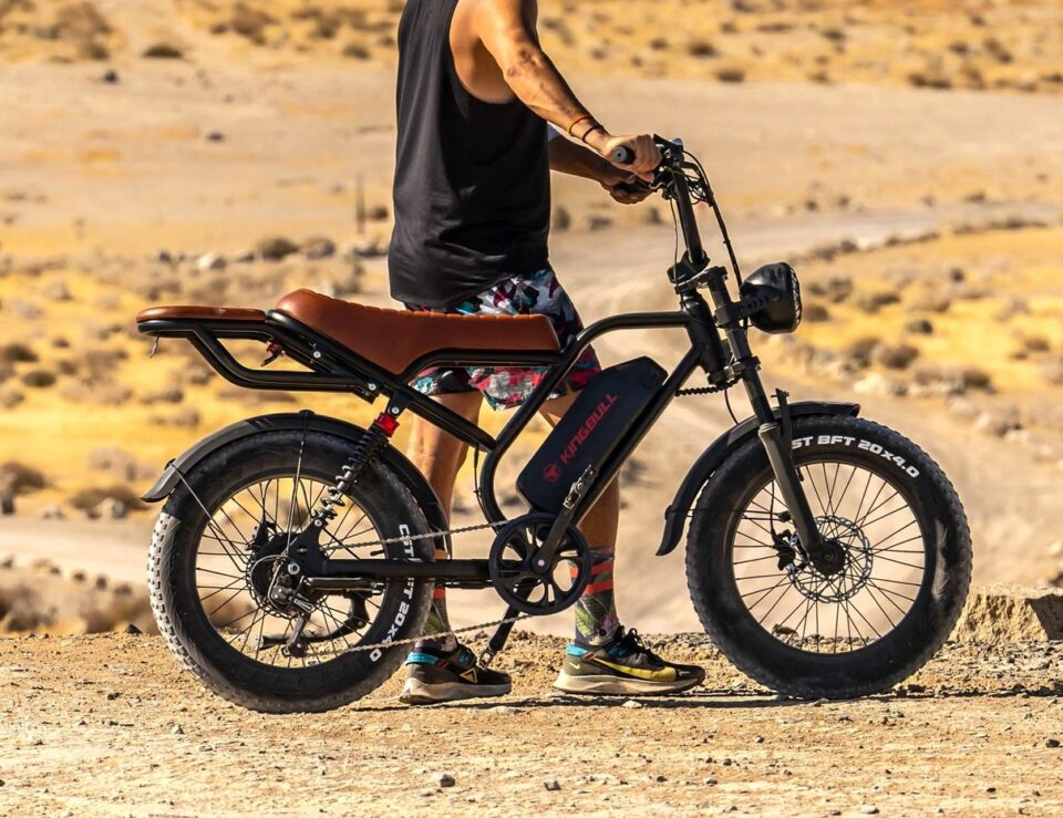 Kingbull Ranger fat tire electric bike on an outdoor trail