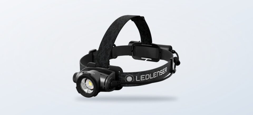 Ledlenser H7R Signature rechargeable head torch on a clean product background