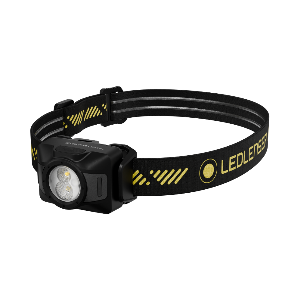 Ledlenser HF4R Pro rechargeable head torch on a product background