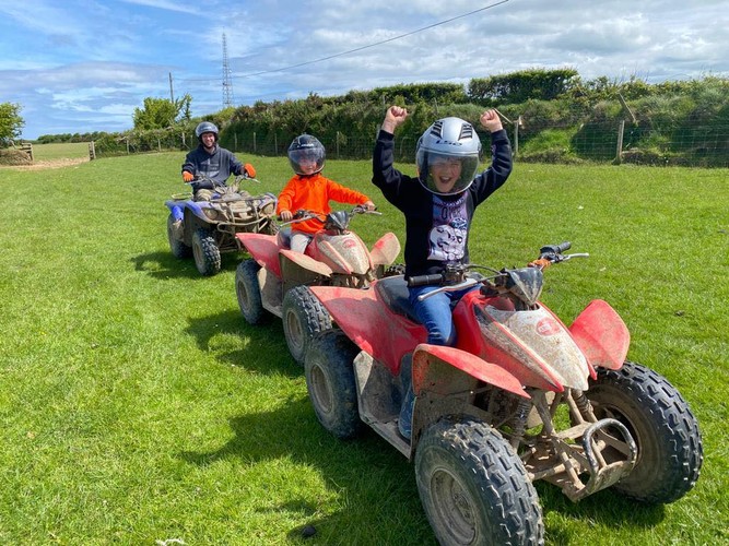 Quad biking on the Keypitts Novice Ride experience