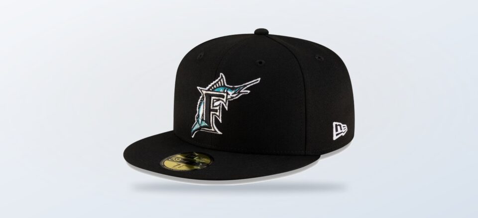 Gorra New Era negra Florida Marlins On-Field Authentic Collection