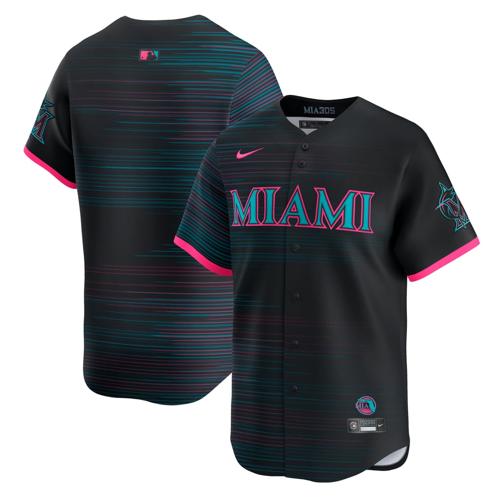 Jersey Nike negro Miami Marlins City Connect 2025