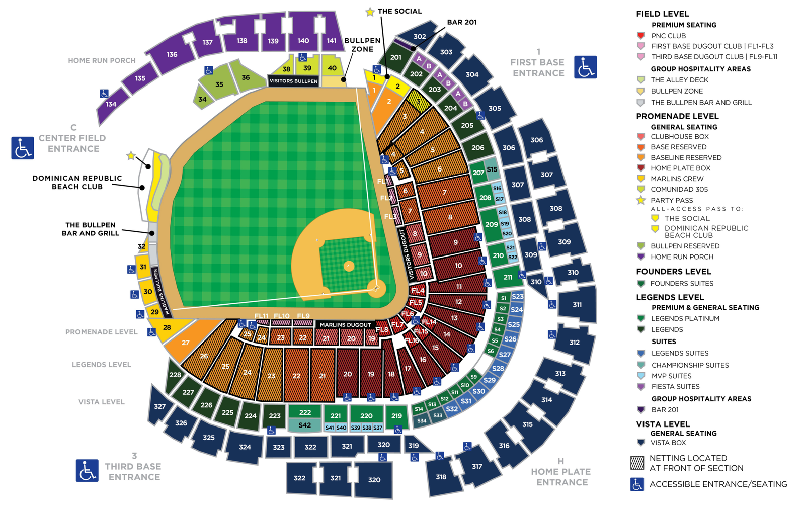 loanDepot park seating detail