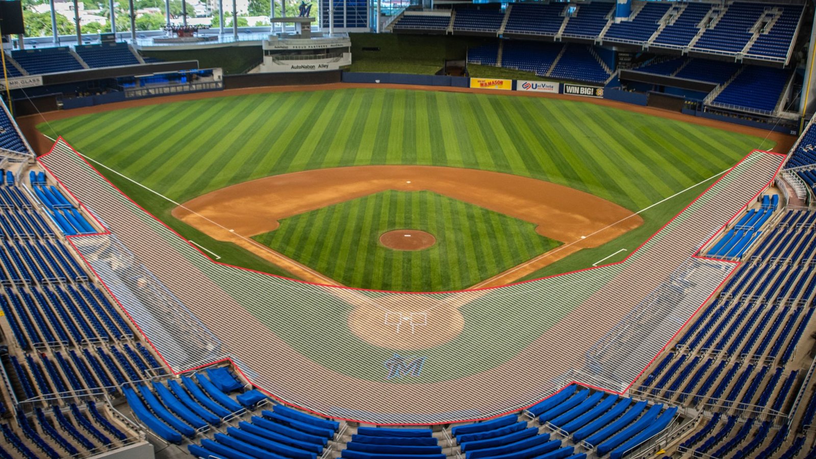 loanDepot park seating view for choosing game tickets