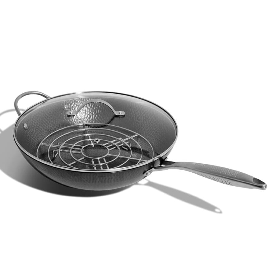 Milk Street 13-inch hammered carbon steel wok with accessories