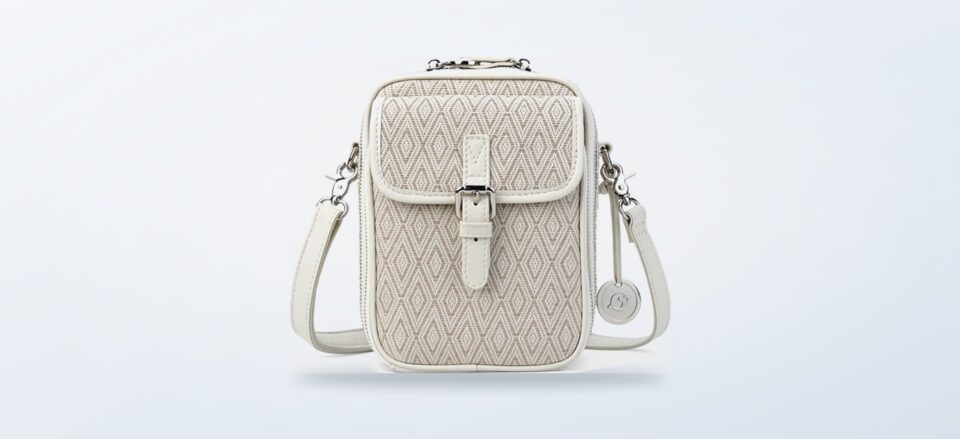 Naya canvas and leather crossbody bag