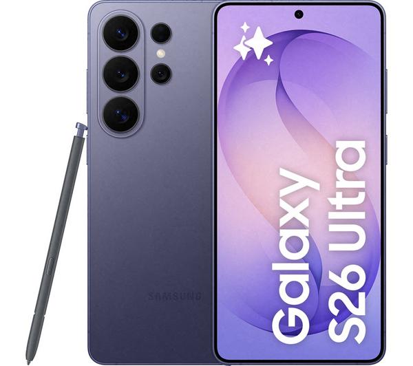 Samsung Galaxy S26 Ultra in cobalt violet with S Pen