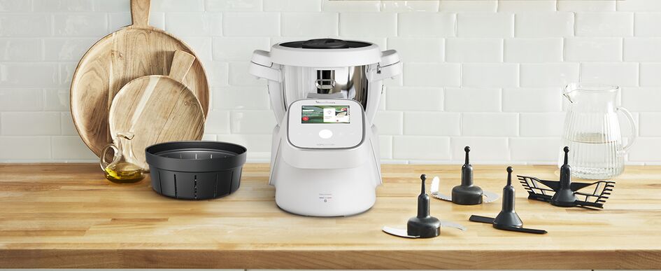 Robot de cocina i-Companion Touch de Moulinex en una cocina