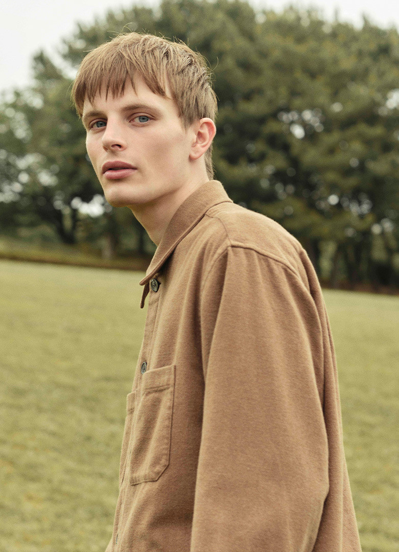 MUJI clothing styled in a second autumn lookbook scene