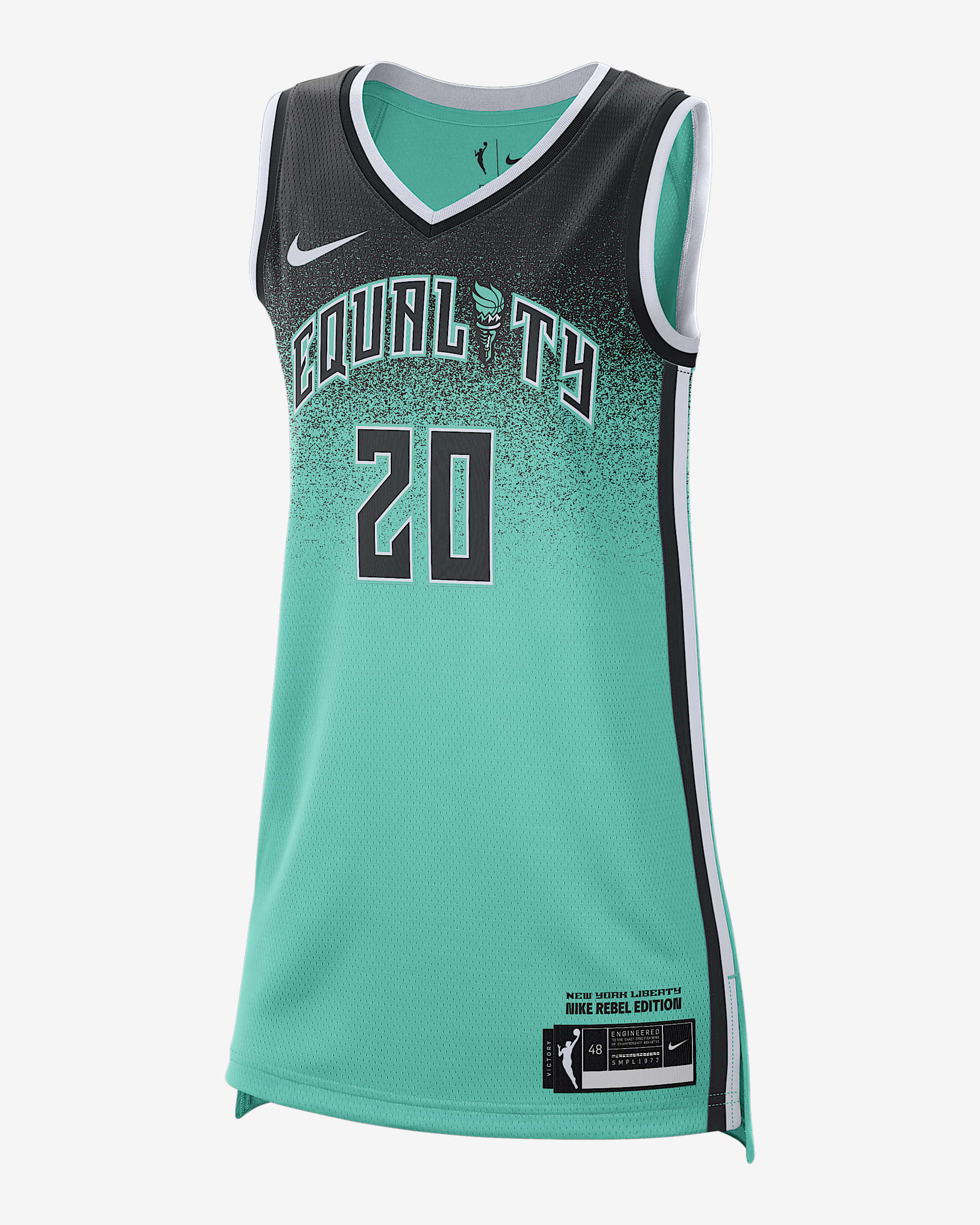 Mint and black New York Liberty Nike Victory jersey