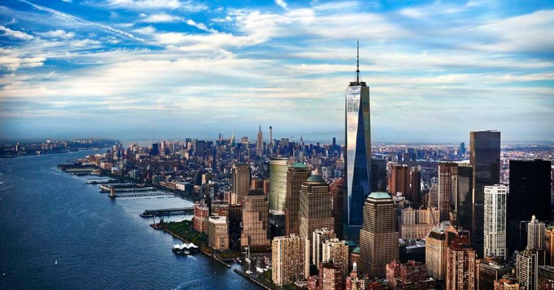Blick auf die Stadt aus dem One World Observatory