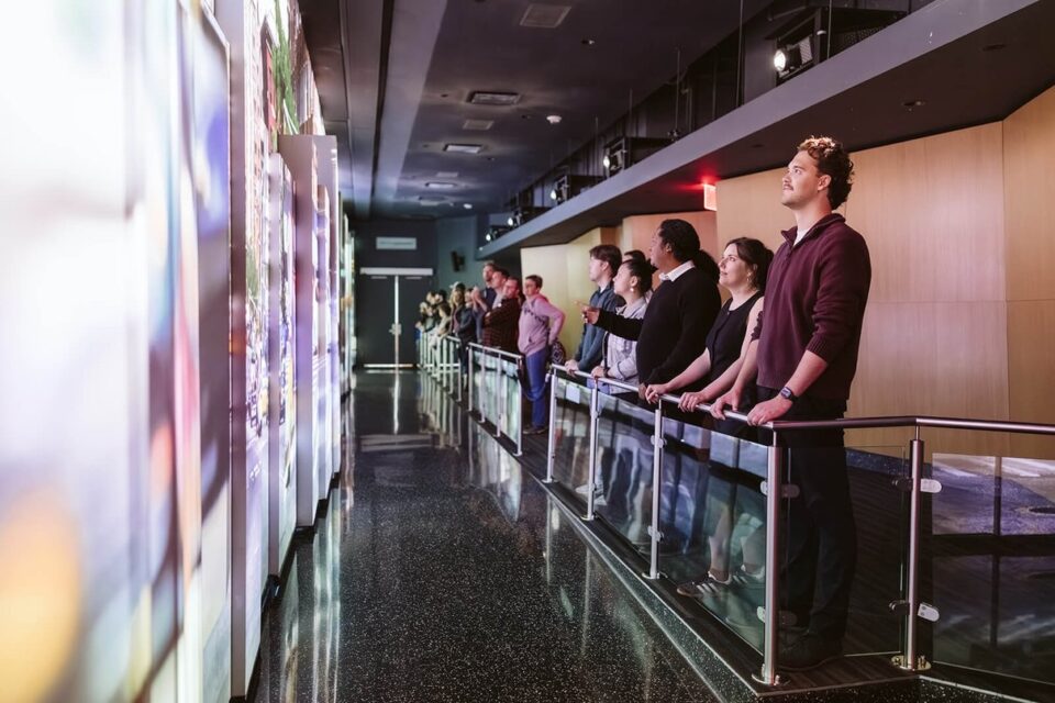 Visitors enjoying the observation deck at One World Observatory