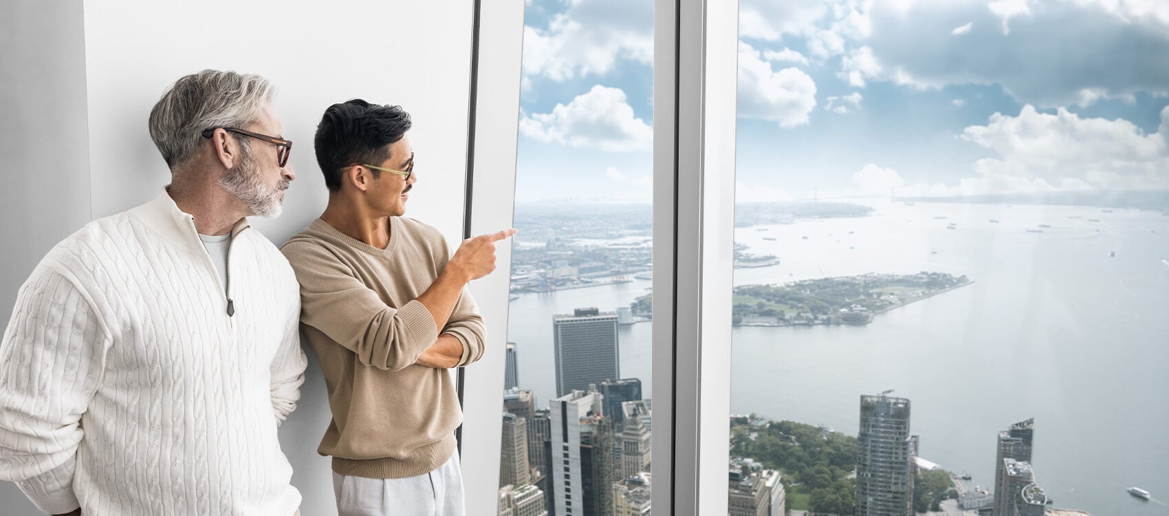 New York skyline scene for One World Observatory locals