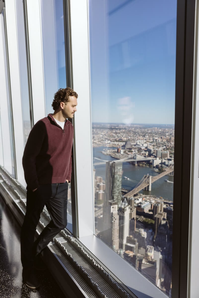 Interior arrival scene at One World Observatory