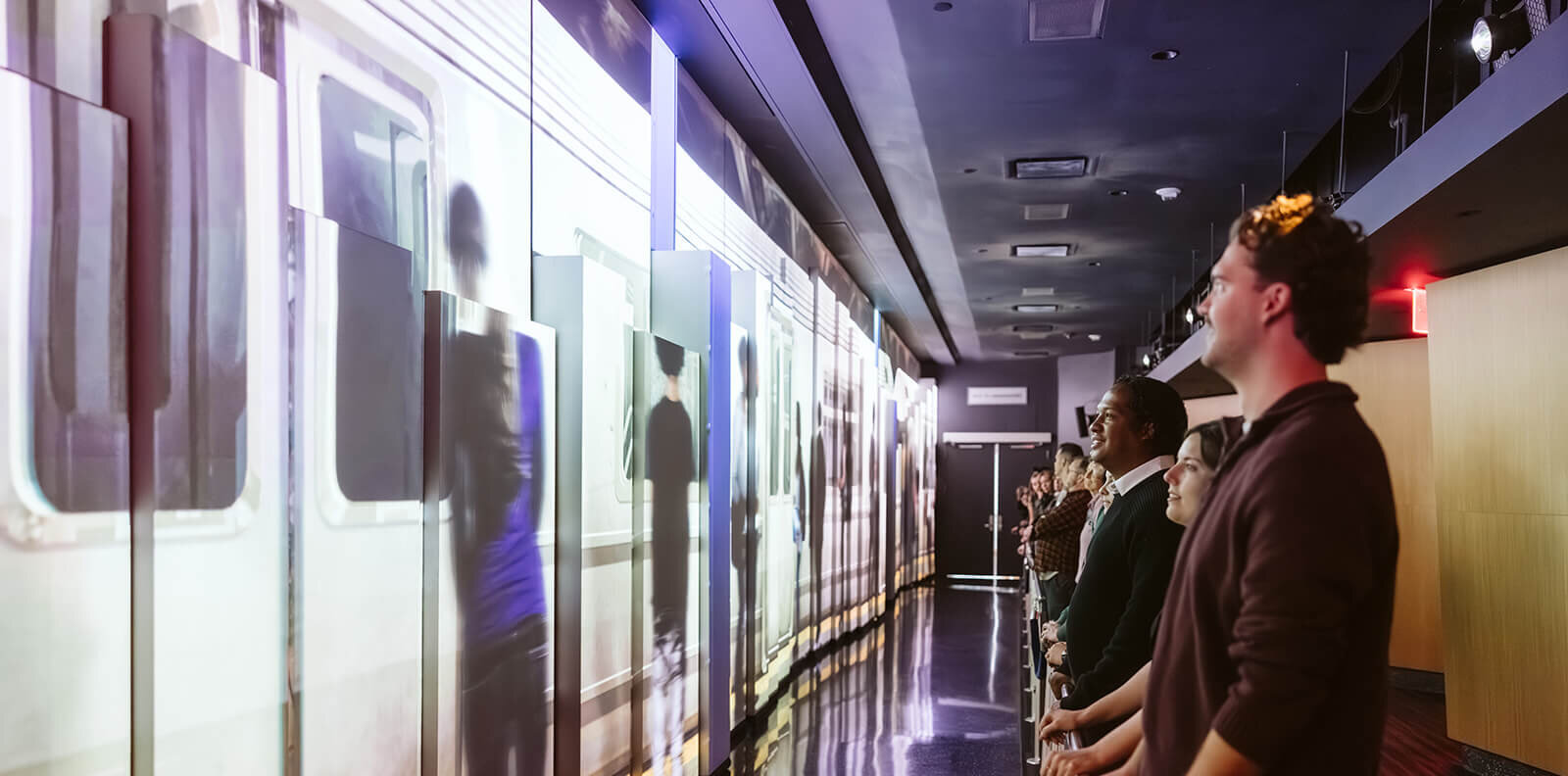 Guests experiencing the See Forever Theater at One World Observatory