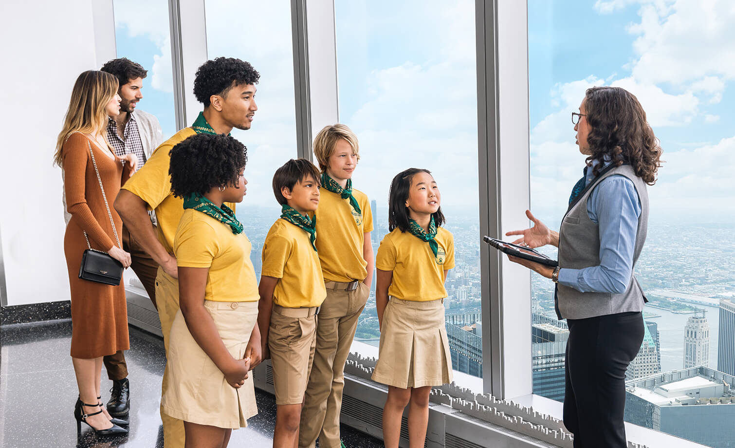 Reisegruppe besucht das One World Observatory