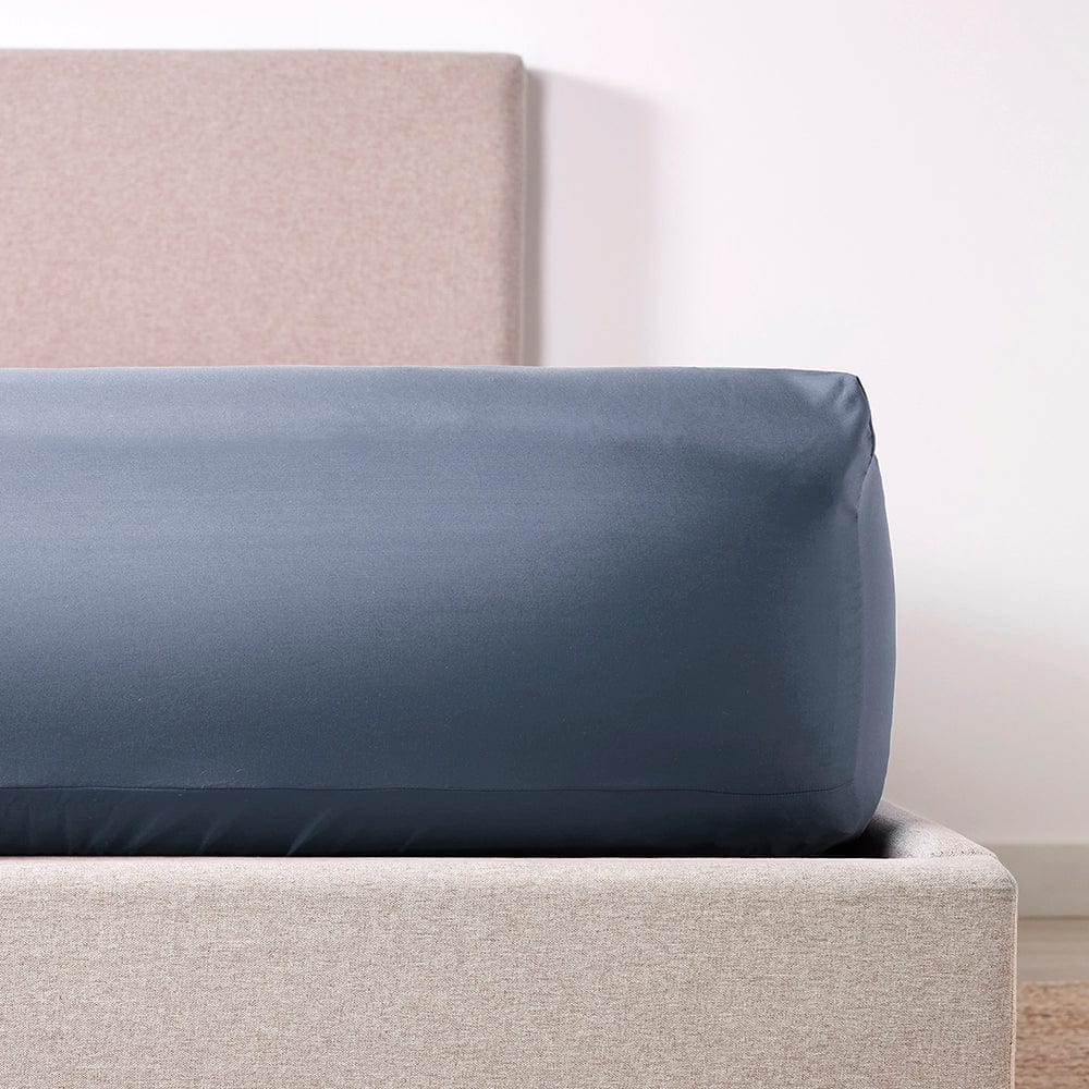 French Blue PeachSkinSheets sheet set in a bedroom