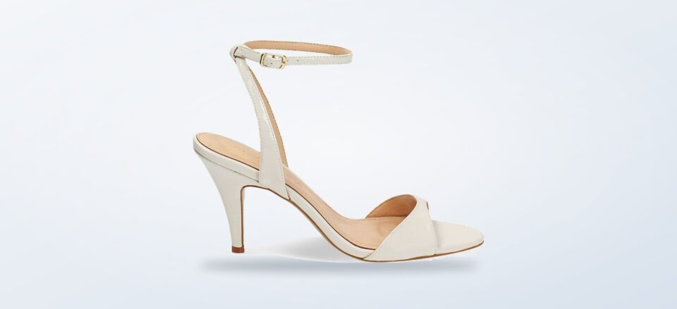 Sandalo Primadonna color panna con tacco da 8,5 cm