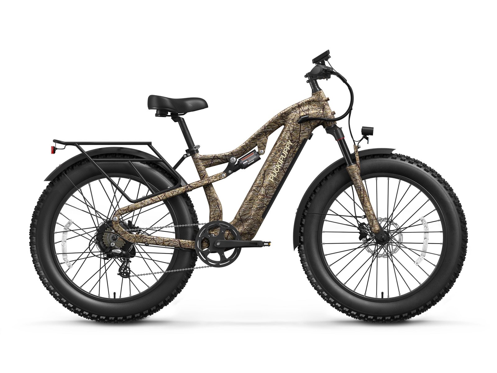 Puckipuppy Labrador Pro electric bike in camouflage