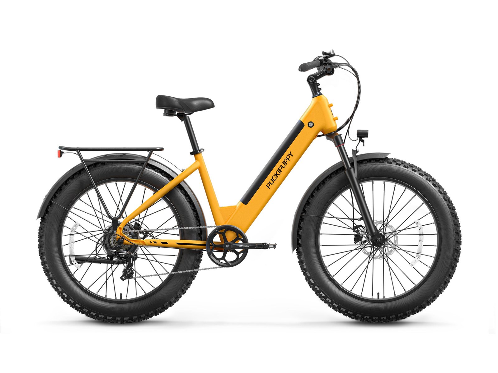 Puckipuppy Samoyed electric bike in bright yellow