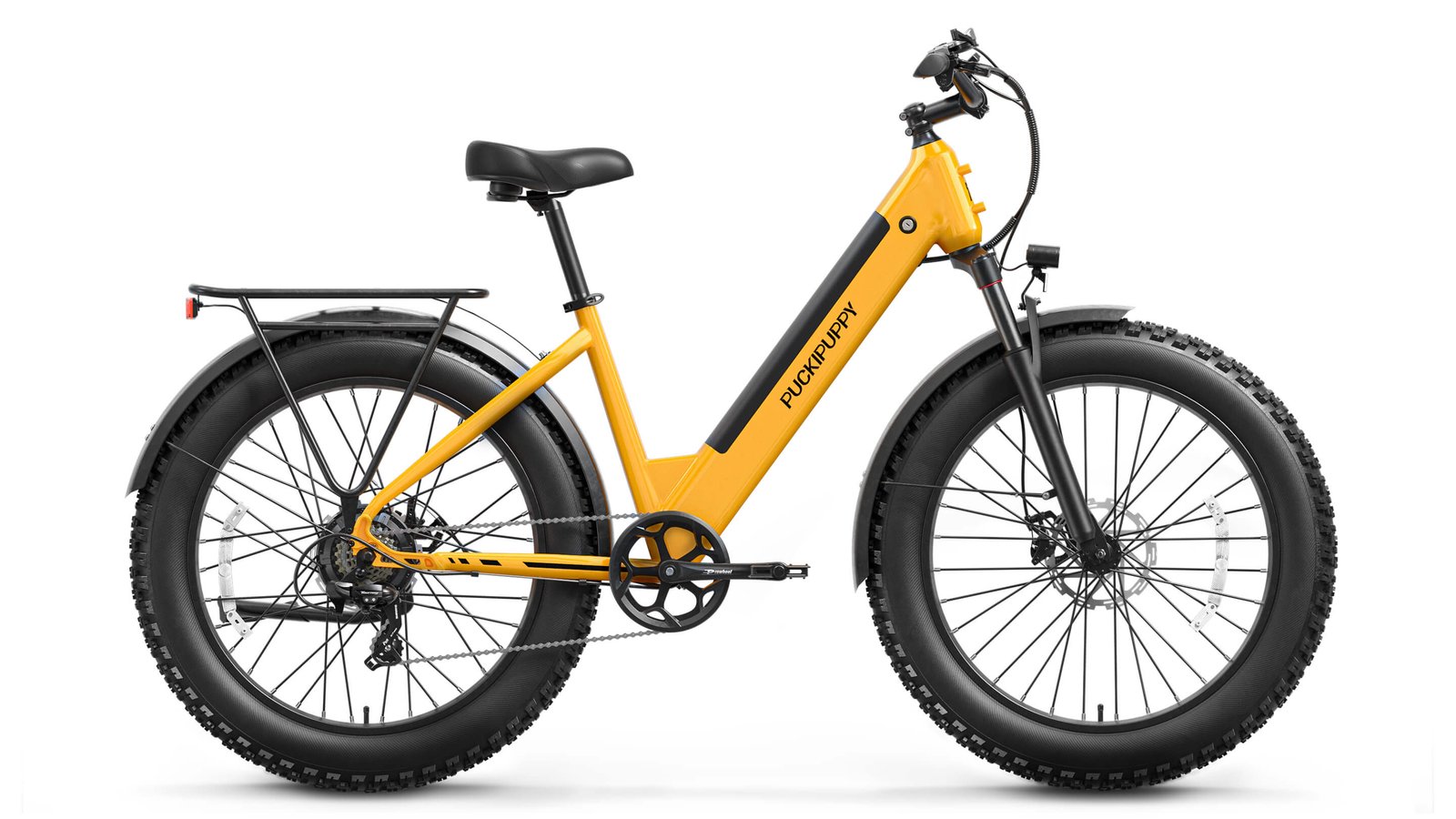 Yellow Puckipuppy electric bike cutout