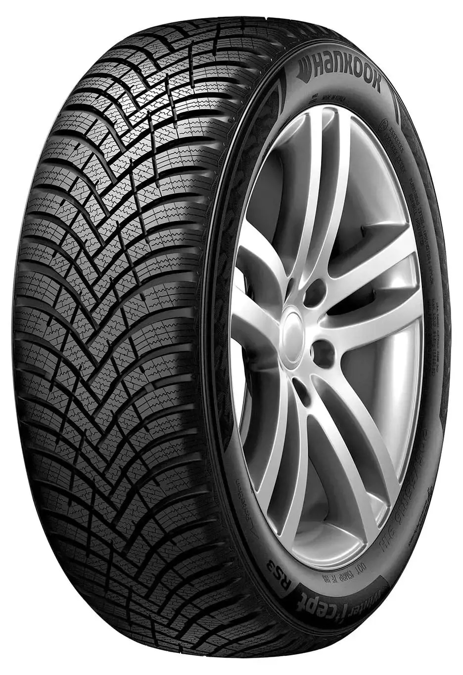 Hankook Winter i*cept RS3 Reifen auf einer silbernen Felge