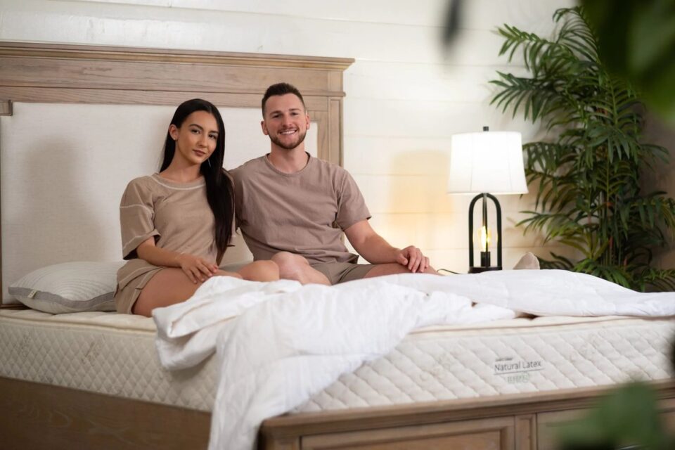 Sleep EZ USA, Inc. natural latex mattress shown in a bedroom setting
