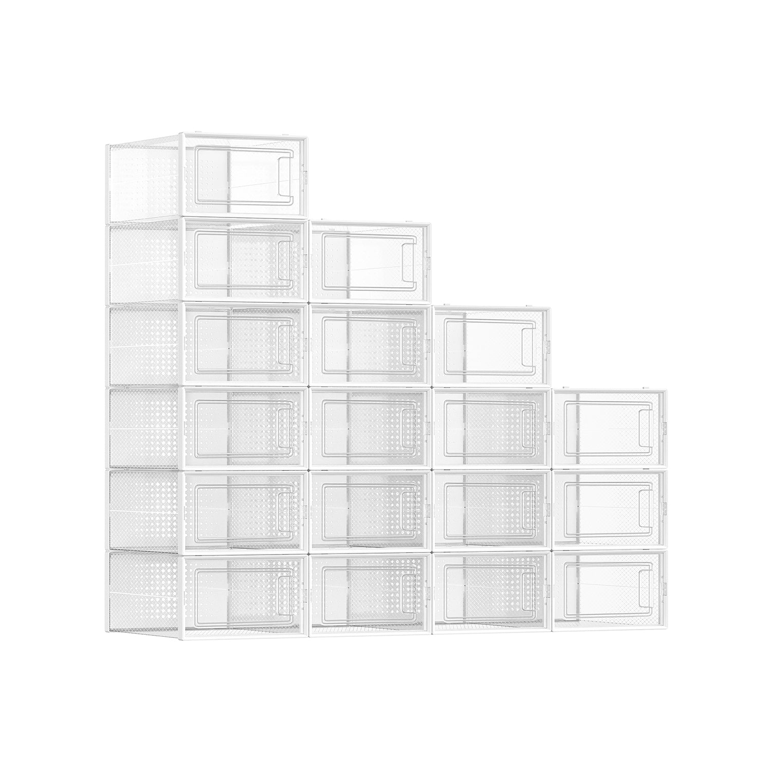 Lot de boîtes à chaussures pliables Songmics transparentes