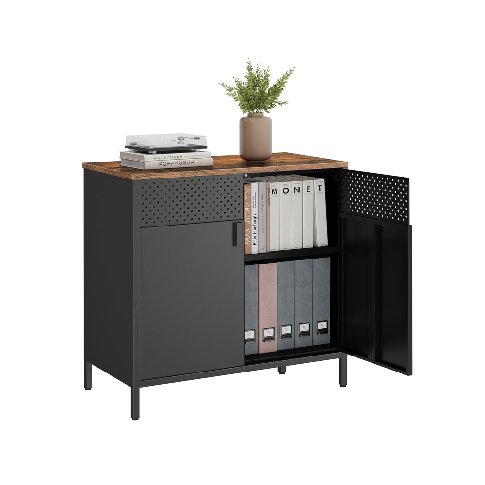 Buffet de rangement Songmics marron rustique et noir
