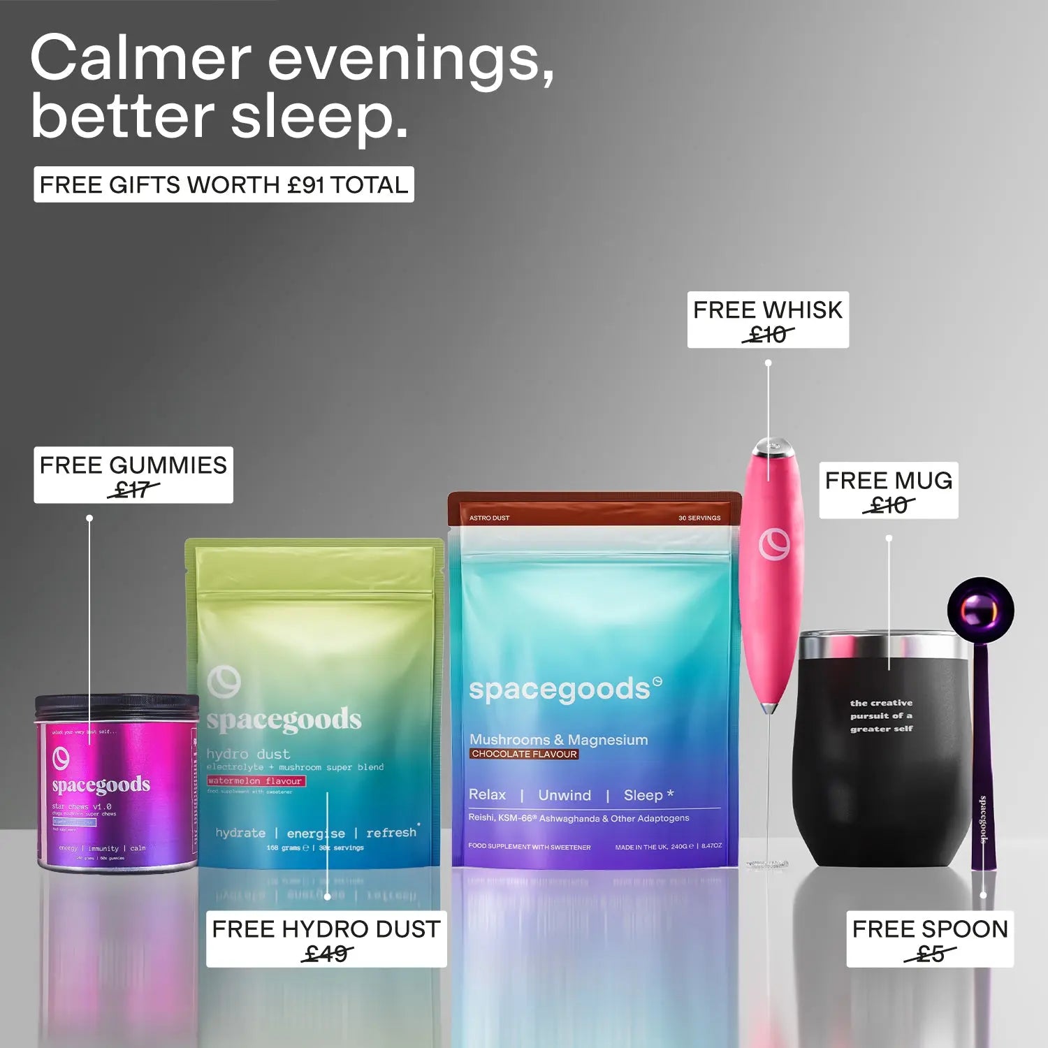 Spacegoods Astro Dust starter kit in a lifestyle setting