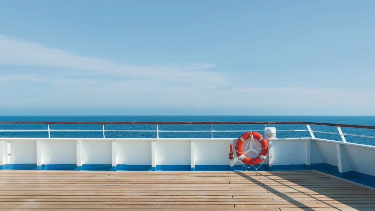 Cruise ship at sea