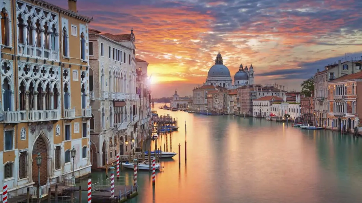 Venice Grand Canal at sunset