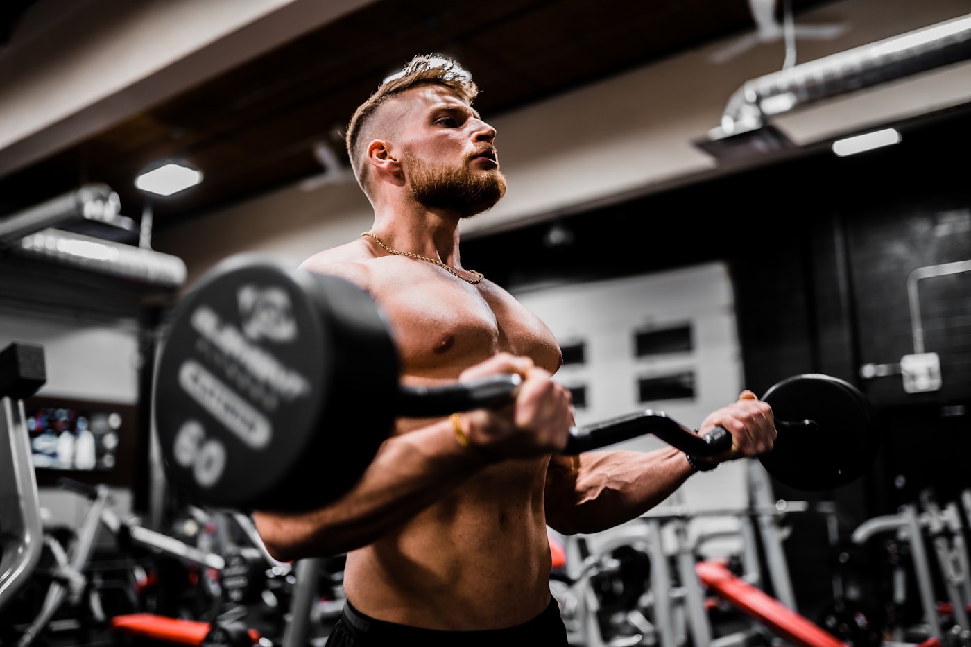 Barbell tijdens een krachttraining