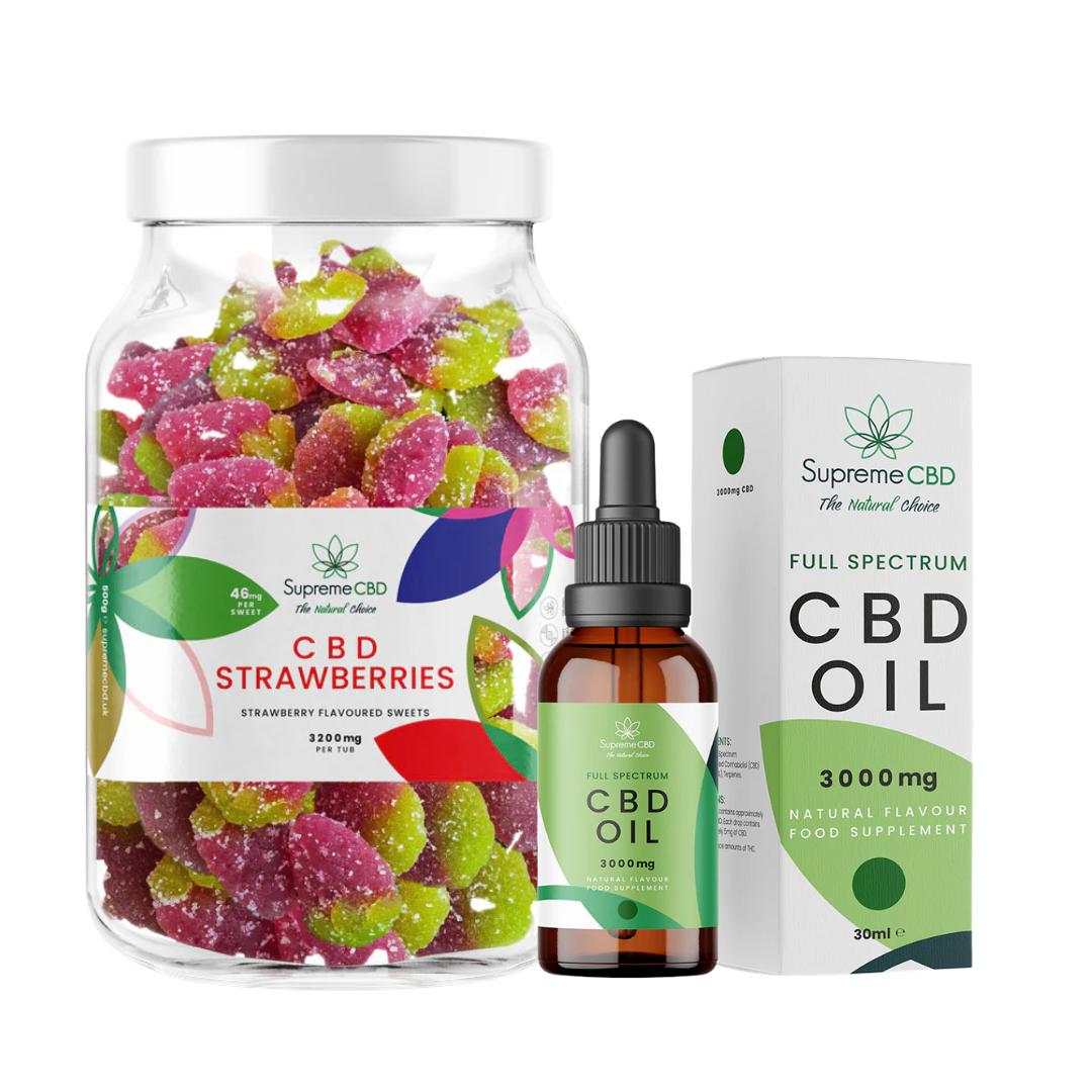 SupremeCBD Strong Start CBD Bundle with oil and gummies